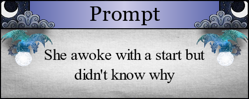 She awoke with a start but didn't know why
