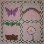 Spring Cross Stich Design Stitched