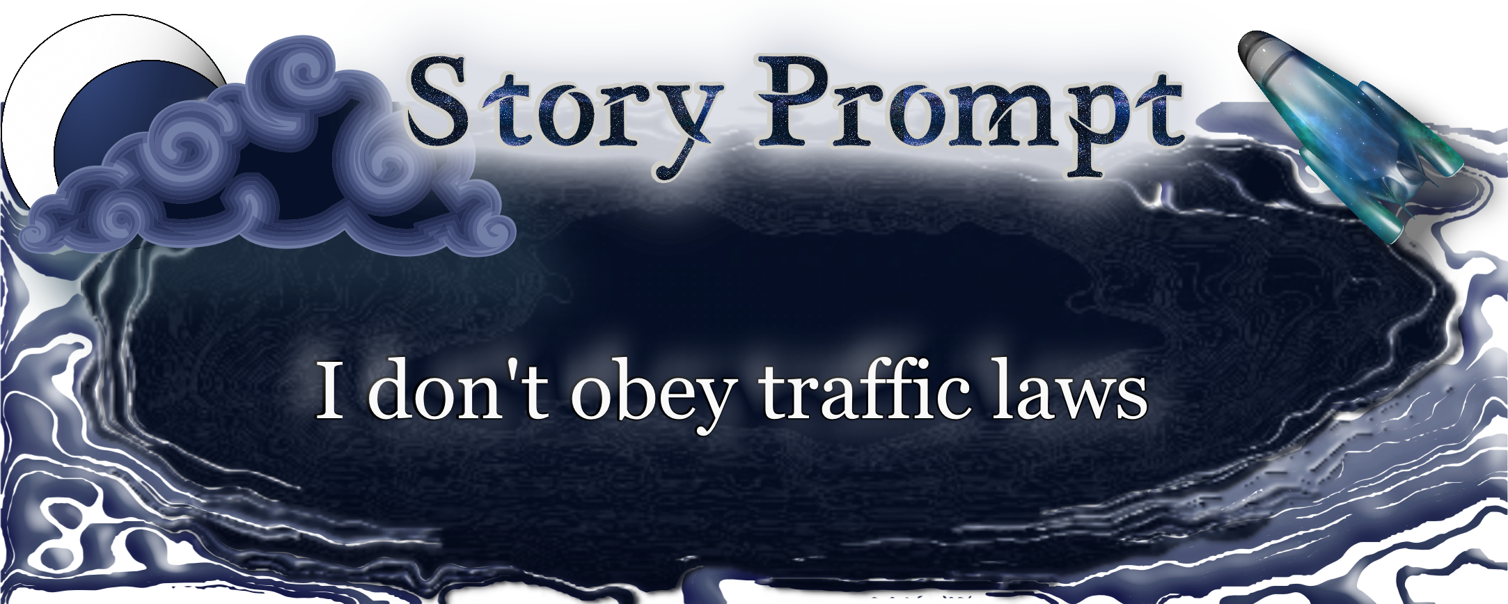 Author Jenna Eatough's Flash Fiction Story from writing prompt: I don't obey traffic laws