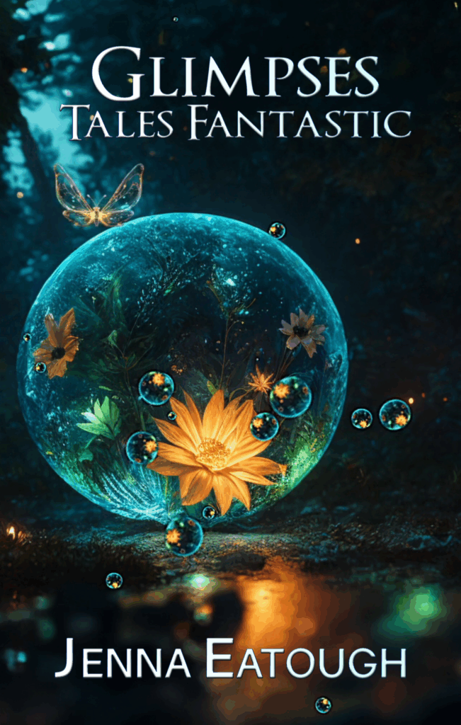 Book cover of "Glimpses: Tales Fantastic" by author Jenna Eatough