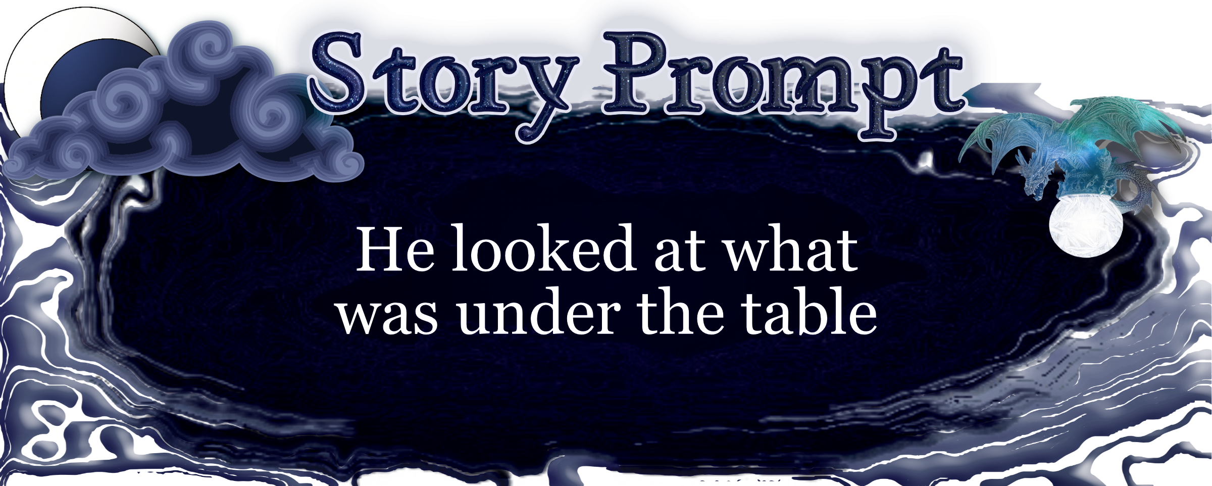 Author Jenna Eatough's Flash Fiction Story from writing prompt: He looked at what was under the table