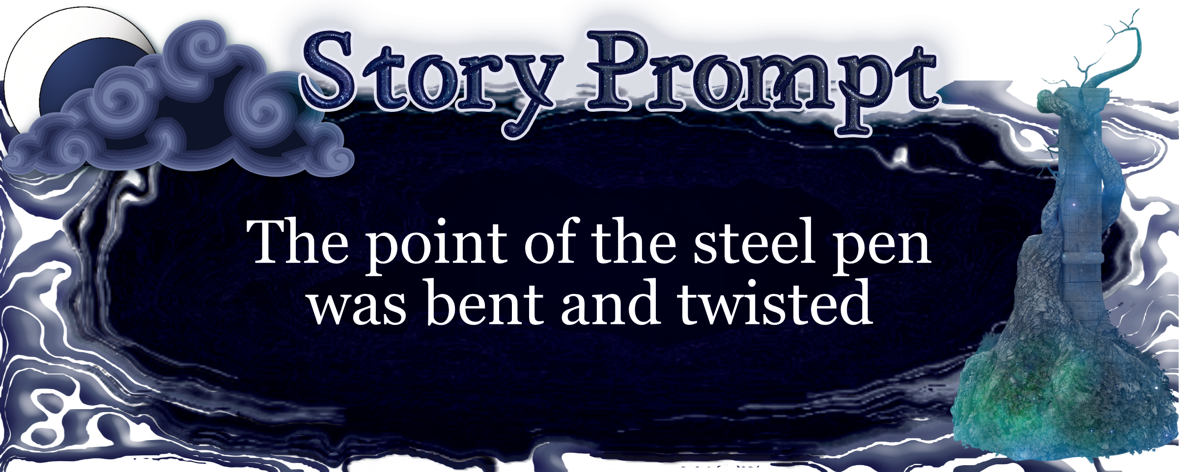 Author Jenna Eatough's Flash Fiction Story from writing prompt: The point of the steel pen was bent and twisted