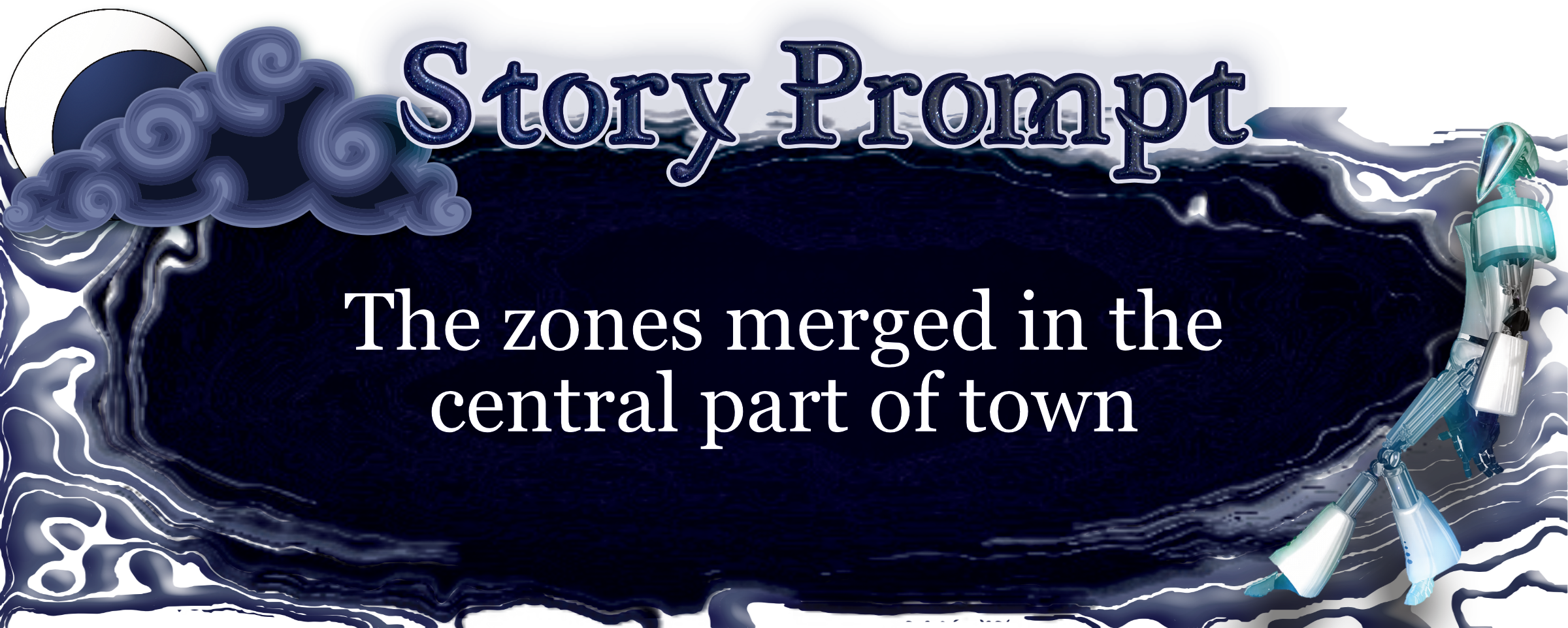 Author Jenna Eatough's Flash Fiction Story from writing prompt: The zones merge in the central part of town